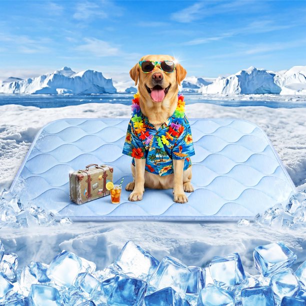 Colchoneta Refrescante para Mascotas QOKO 91x66 cm Impermeable Antideslizante Grande
