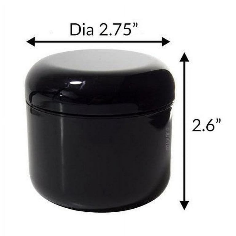 16 oz Blue PET Square Plastic Jar with Black Dome Lid