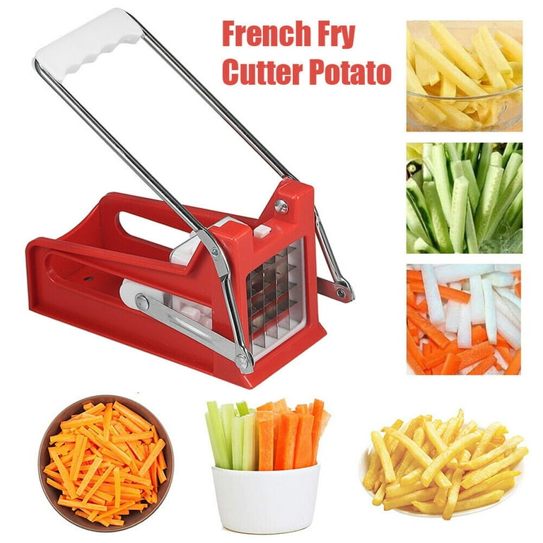 Jytue French Fry Cutter Multifunction Potato Slicer Vegetable Fruit Chopper  With 2 Stainless Steel Blades For French Fries Chips Maker Potato Slicer