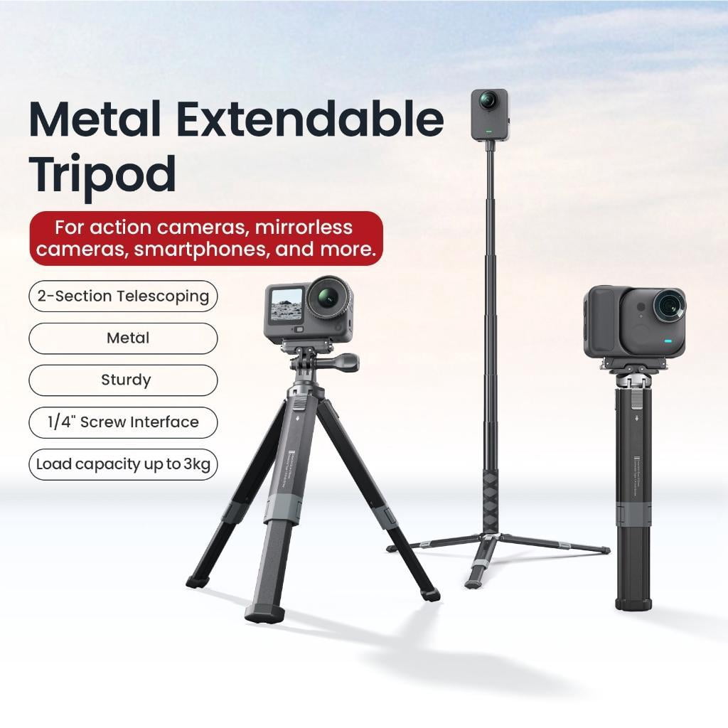 Portable Extendable Camera Tripod Aluminum Alloy For Devices For Travel Photography Enthusiasts