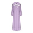 thumbnail image 3 of Mgmyaa Winter Flannel Nightgown for Women Long Sleeve Sleep Dress Loose Fit Maxi Lounge Home Wear Nightdress, 3 of 7