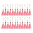 thumbnail image 1 of Unique Bargains 14cm/5.5 Inch Bookmark Tassels Soft Silky Floss Cord Loop Mini Handmade Tassels Pink 50 Pack, 1 of 5