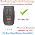 thumbnail image 2 of Durable 6-Button Leather and Metal Smart Key Case Cover for Toyota Sienna Voxy Noah Alphard Vellfire, Universal Key Fob Protector with Keychain for 2022 2023 Models, 2 of 6