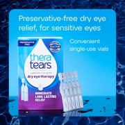 TheraTears Dry Eye Therapy Lubricating Eye Drops, Preservative Free, Daily Use, 30 Single-Use Vials