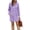 Purple, variant on Hxshgdsn Women's Sweatshirt Dress With Pockets, Hooded Pullover Tunic Dress, Solid Color Casual Comfortable Outfit(White/XL)