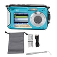 thumbnail image 2 of Cámae Subacuática 4K, Enfocque Autico de 56MP Zoom Digital 16x Cámae Impermeable de 10 Pasteles Pantallas Duales Cámarae Digital Compacta Selfie Con Tarjeta de Memoria 64G, 2 of 7
