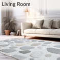 thumbnail image 2 of ODIKA 6'x9' Machine Washable Non-Slip Area Rug, Pebble Path Bath Abstract Stone Quick Dry High Traffic Rug, Gray, 58343, 2 of 7