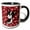 Black/White, variant on 3drose, Funny Cute Boston Terrier Dog and Heart Love Pattern Abstract, 11oz Magic Transforming Mug