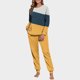 thumbnail image 1 of Conjunto de pijama informal de invierno para mujer, de doble cara, con cuello redondo estampado, manga larga, top anudado a mano, pantalones con cordón ajustable, ropa de casa, blusa de poliéster., 1 of 7