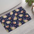 thumbnail image 2 of Pioneer Flower Floral Print Pattern Bathroom Rugs Mat, Non Slip Microfiber Bathroom Rug with Rubber Backing, Soft Mats for Bathroom Floor Tub Shower, 17"x27", 2 of 5