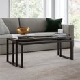 thumbnail image 2 of Henn&Hart Metal Nested Coffee Tables in Black and Bronze, 2 of 10