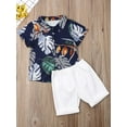 thumbnail image 5 of Hirigin Toddler Kids Baby Boys Clothes Outfits Sets Short Tops T-Shirt + Pants Shorts, 5 of 6