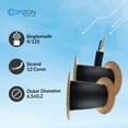 thumbnail image 4 of 1000ft Black 12 Fiber Indoor/Outdoor Singlemode Fiber Optic Cable 9/125, Riser Rated (CMR), Water-Blocking Aramid Yarn, High-Speed Data Transmission, Bare End, 4 of 6
