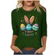 thumbnail image 1 of Camisetas Casuales de las Mujeres Impresas 3/4 Manga Cuello Redondo Blusa, Moda Ligera Superior para el Hogar Y el Uso Diario, Cómoda Imitación de la Tela Del Estante, 1 of 5