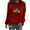 Wine, variant on XZNGL Women Casual Long Sleeve Pullover Top Womens Tops Long Sleeve Fashion Women Comfortable Casual Squash Letter Printed Pullover Round-Neck Long Sleeve T-Shirt Blouse Tops