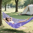 thumbnail image 6 of Hanging Hammock Portable Travel Camping For Outdooor Beach Camping Hiking Nautical-themed Purple Background, 6 of 8