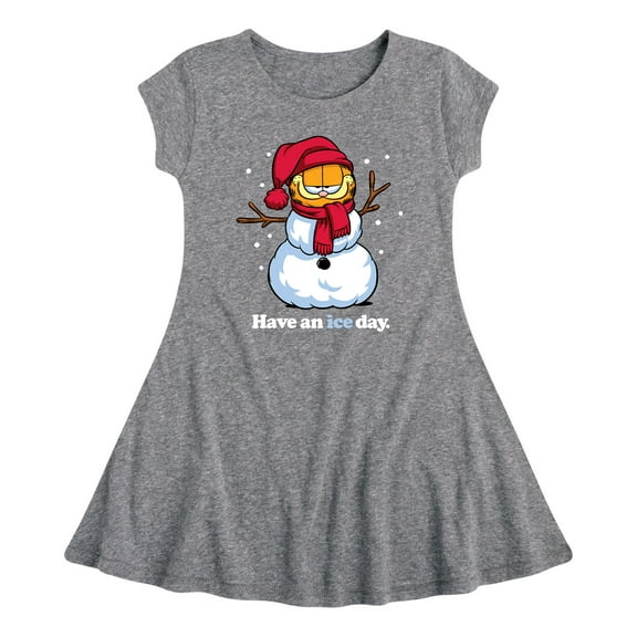 Garfield - Have An Ice Day - Toddler And Youth Girls Fit And Flare Dress