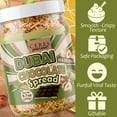thumbnail image 3 of Ceres Gourmet Dubai Chocolate Spread with Pistachio Cream & Crispy Kataifi Phyllo | Chunky Roasted Hazelnuts | Belgian Chocolate | Gourmet Breakfast & Dessert Spread | 9.7 oz Jar, 3 of 11