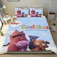 thumbnail image 1 of Los Cuddlies Conjunto de sábanas temático, trío de piezas, cómodo y amigable con la piel, diseño único, regalo de decoración para el hogar para familiares, amigos y fans, 90 cm * 190 cm, 1 of 6