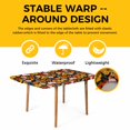 thumbnail image 4 of Watercolor Poppy Table Cloths for 6 Foot Rectangle Tables, Spring Floral Daisy Tulips Botanical Vintage Patio Waterproof Elastic Fitted Tablecloths, Washable Rectangular Table Cover for Camping, 4 of 8