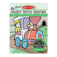Melissa & Doug My First Paint With Water Art Pad - 24 Pages (Cheerleaders, Flowers, Fairies)