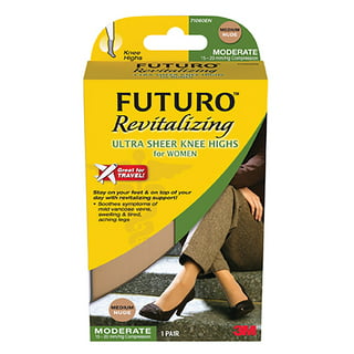 FUTURO Open Toe Knee Highs, Unisex, Medium, Firm Compression Stockings