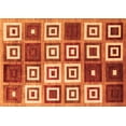 thumbnail image 1 of Ahgly Company Indoor Rectangle Abstract Orange Contemporary Area Rugs, 2' x 3', 1 of 1
