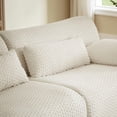 thumbnail image 3 of MAYEERTY Minimalist Corduroy Cloud Loveseat Sofa, Modular Boneless Couch, Sponge & Pocket Spring for Living Room, 3 of 5