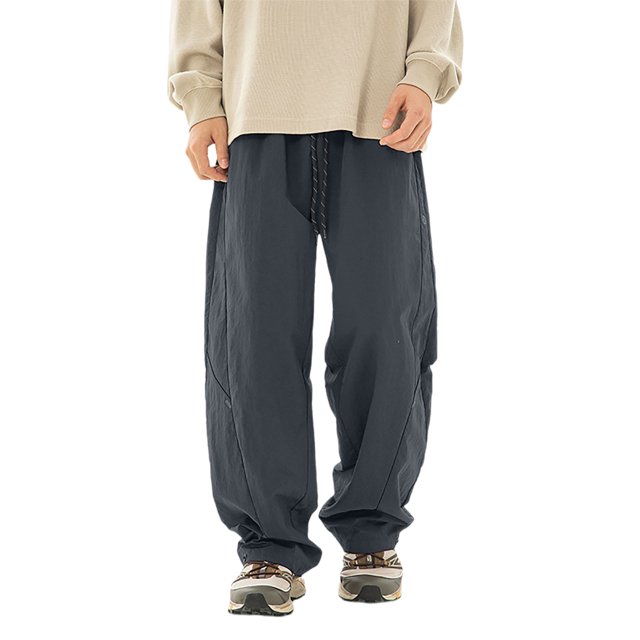 toraway Sweat Pants Mens Adult 3 Men's Split Pleated Design Outdoor Loose Pants Outdoor Splashproof Solid Color Casual Pants Leg Adjustable Casual Long Pants M