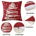 thumbnail image 5 of 4 Pcs Throw Pillow Cases, 18x18 inch Square Christmas Tree Santa Print Throw Pillow Covers, 5 of 9