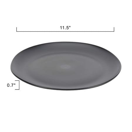 MAINSTAYS BLACK 12-PIECE ECO-FRIENDLY RECYCLED PLASTIC DINNERWARE SET
