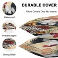 thumbnail image 4 of Waterproof Throw Pillow Covers Set of 2, 24x24 Inch Rooster Decorative Pillowcases Outdoor Pillow Slip Cushion Covers Set for Couch Tent Vintage Pastoral Animals Watercolor, 4 of 7
