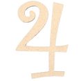 thumbnail image 1 of Krafty Supply - 14" Tall MDF Number 4 | 1/4" MDF | Curlz | Wooden Craft Numbers, 1 of 4