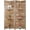 Natural, variant on 4 Panel Room Divider Privacy Wooden Screen With Three Clever Shelf Portable Partition for Home Office , White