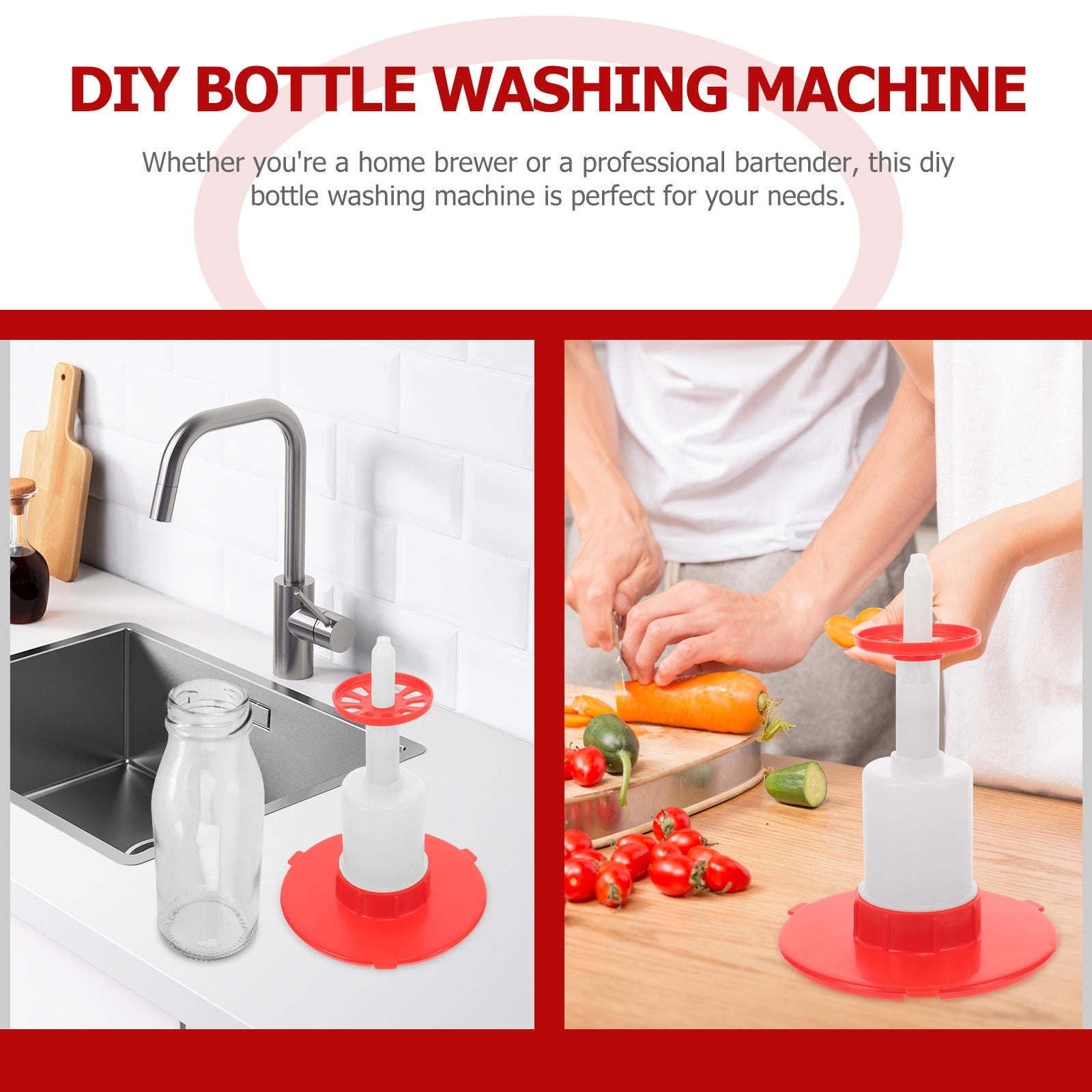 ELAYARD Cup and Bottle Rinser Set for Home Brewing, Bar Use - Assorted Colors, Easy to Install and Clean