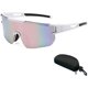 thumbnail image 1 of Gafas de ciclismo polarizadas, gafas de ciclismo de carretera, gafas deportivas para hombres y mujeres, resistentes al viento y antivaho, anti UV 400, para correr, andar en bicicleta, pescar, playa, 1 of 5