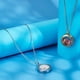 thumbnail image 4 of 2 juegos de 2 colores de acero inoxidable con forma de medallón flotante con memoria viviente, collar con marco de fotos de cristal, colgante para hacer joyas y collares., 4 of 9