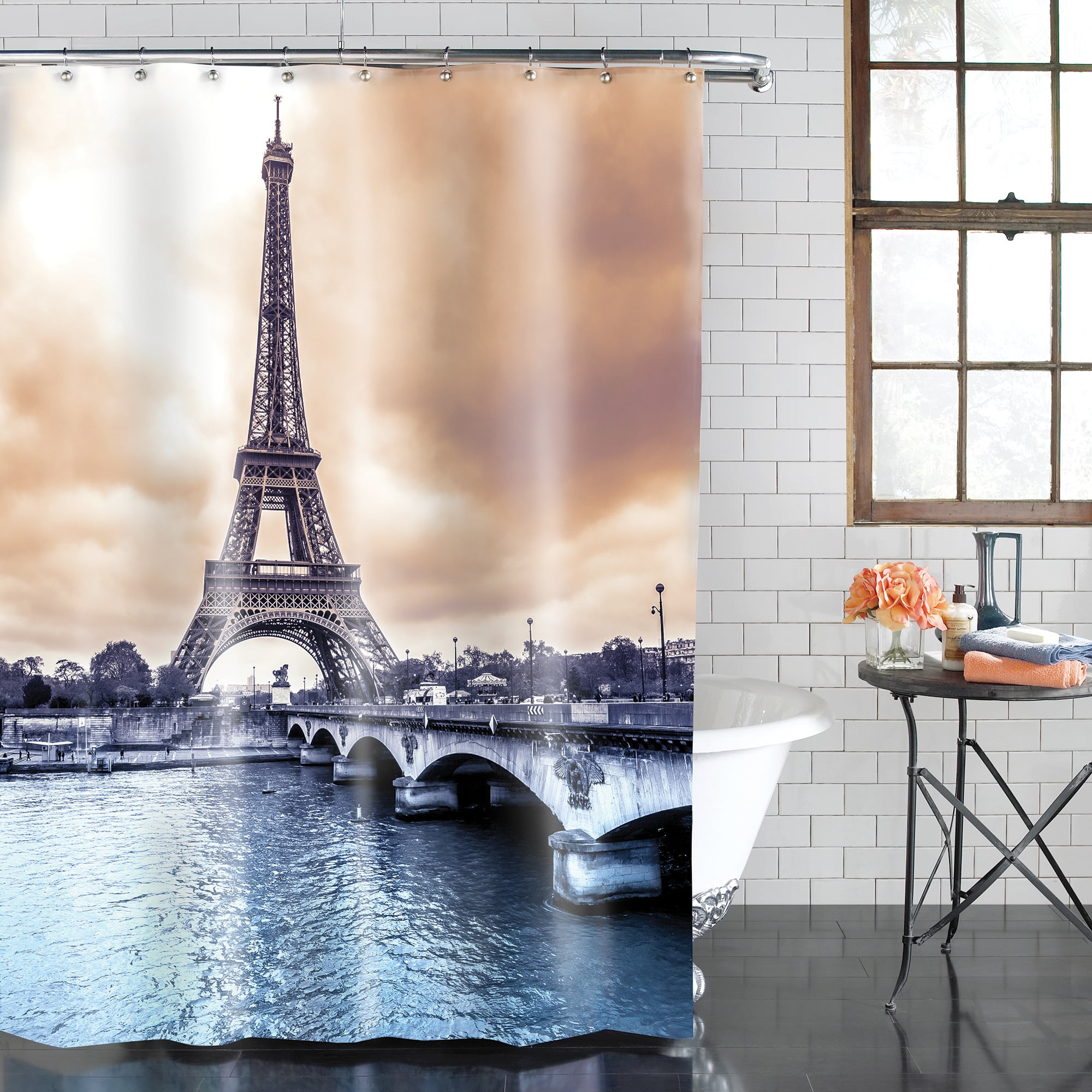 Mainstays Paris Peva Shower Curtain Mainstays Paris Peva Shower Curtain