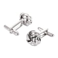thumbnail image 1 of 2x Gemelos de moda con nudo y perno prisionero Aleación Diseño de nudo clásico de joyería Gemelos Gemelos para camisa Negocio Boda Sunnimix  Gemelos Nudo, 1 of 4