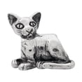 thumbnail image 2 of Sphinx Cat Charm .925 Sterling Silver Antique Finish Reflection Beads - QRS1268, 2 of 5