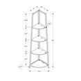 thumbnail image 3 of Monarch Specialties Bookshelf, Etagere, Corner, 4 Tier, 60"H, Office, Bedroom, Black Laminate, 3 of 9