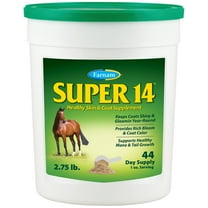 Farnam Super 14 Healthy Skin & Coat Supplement for Horses, Keeps coats shiny & gleaming year-round 2.75 Pound, 44 Day Supply