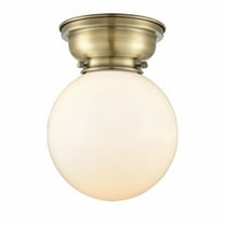 Innovations 623-1F-AB-G201-8 Large Beacon 1 Light 10 inch Flush Mount, Antique Brass