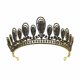 thumbnail image 1 of Corona de reina negra para mujer, tiaras y coronas redondas completas, corona de cumpleaños de cristal, accesorios para el cabello de disfraz gótico para fiesta de graduación, regreso a casa, Halloween, negro JM, 1 of 5