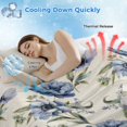 thumbnail image 3 of Navy Blue Floral Cooling Blanket,Lightweight Breathable Summer Throw Blanket with Double Sided Cold Effect,Vintage Flowers Elegant Pastoral Rustic Picnic Blankets Bed Sheet for Hot Sleepers 60"x80", 3 of 8
