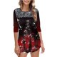 thumbnail image 4 of Pntutb Mujer Manga Larga Casual O Cuello Navidad Impreso Camiseta Pullover Blusa Pntutb Pntutb-6838, 4 of 6