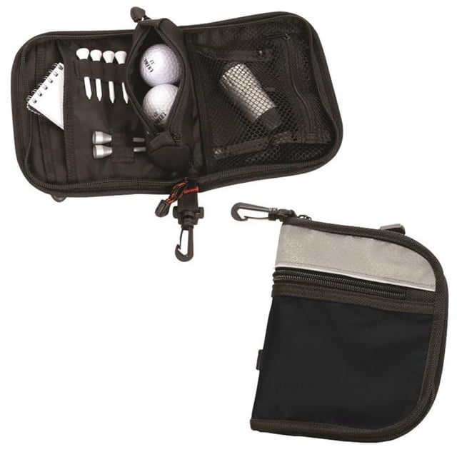 Debco P2297 Golf Accessory Bag Black Grey with Red Trim
