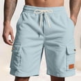 thumbnail image 2 of CYiJun Casual Cargo Shorts for Men Summer Outdoor Fishing Travel Corduroy Shorts with Multi Pocket, 2 of 9