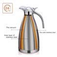 thumbnail image 2 of HYTX - Jarra de café térmica de acero inoxidable de 68 oz / 2 litros / Termo con aislamiento al vacío de doble pared, olla de agua caliente de hasta 12 horas Retención de calor y frío - Acero Inox HYTX HY-BM-108-NC, 2 of 2