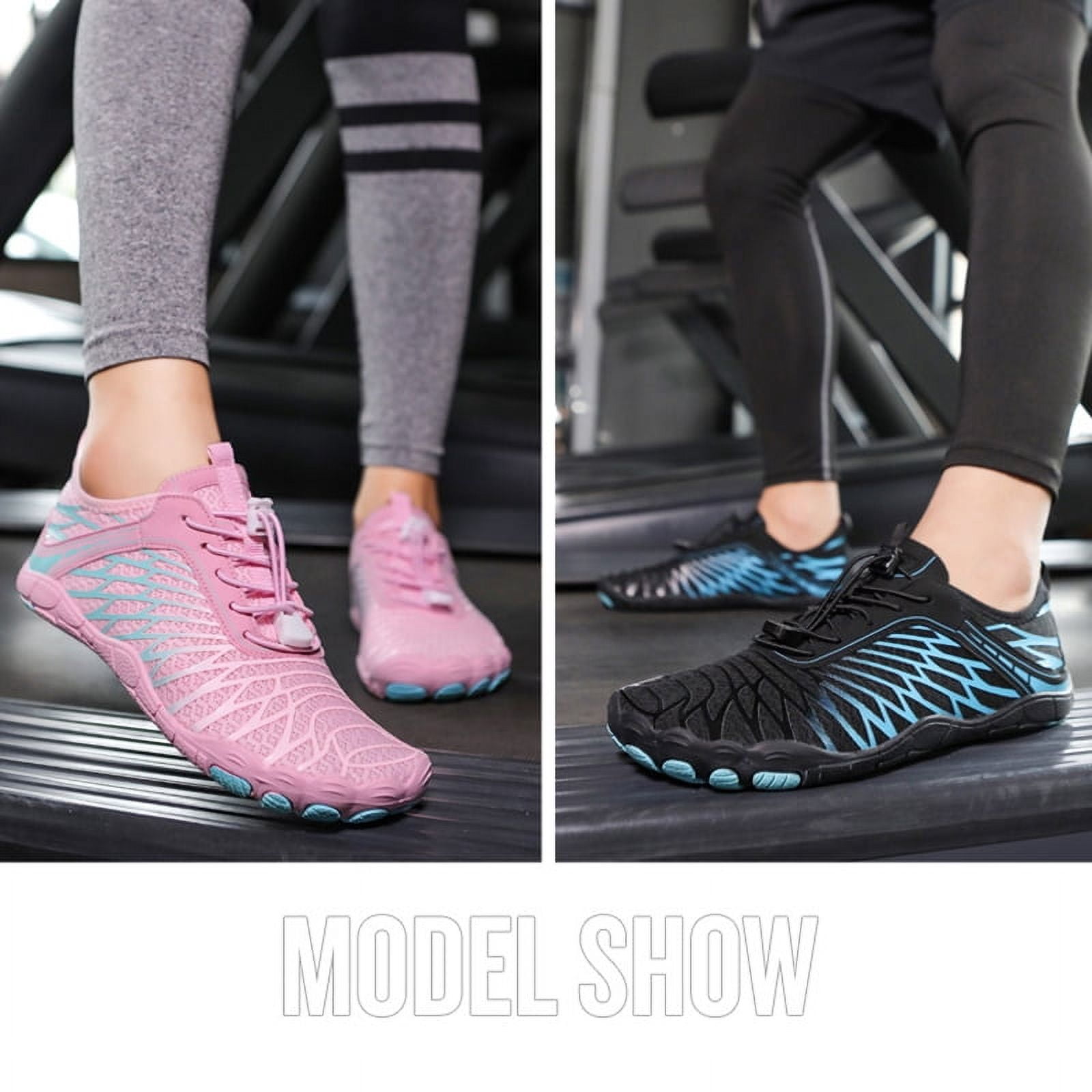 Barefoot Shoes for Women, Quick Dry Non-Slip Aqua Swim Shoes, Breathable Slip-on Beach Wide Toe Water Shoes, Lightweight Barefoot Womens for Walking, Fishing, Surfing, Yoga